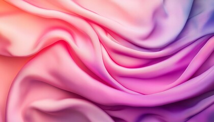 Obraz premium Beautifully draped pastel silk fabric with soft folds and gentle color transitions
