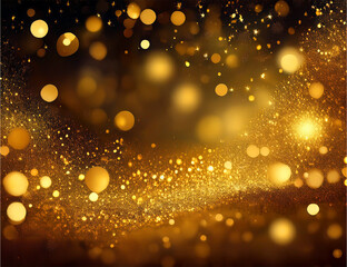 クリスマスのキラキラ金のアブストラクト背景