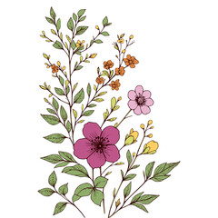 hand-drawn floral arrangement