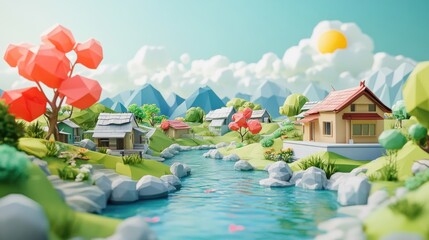 River runs through dense forest