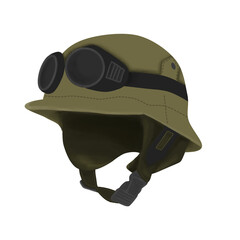 pilot helmet and goggles on png transparant background  © @Ristea