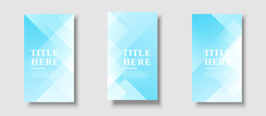 Fototapeta premium creative story background,set collection,blue gradations,shape,memphis,abstract frame,business,shpae pattern,trendy,eps 10