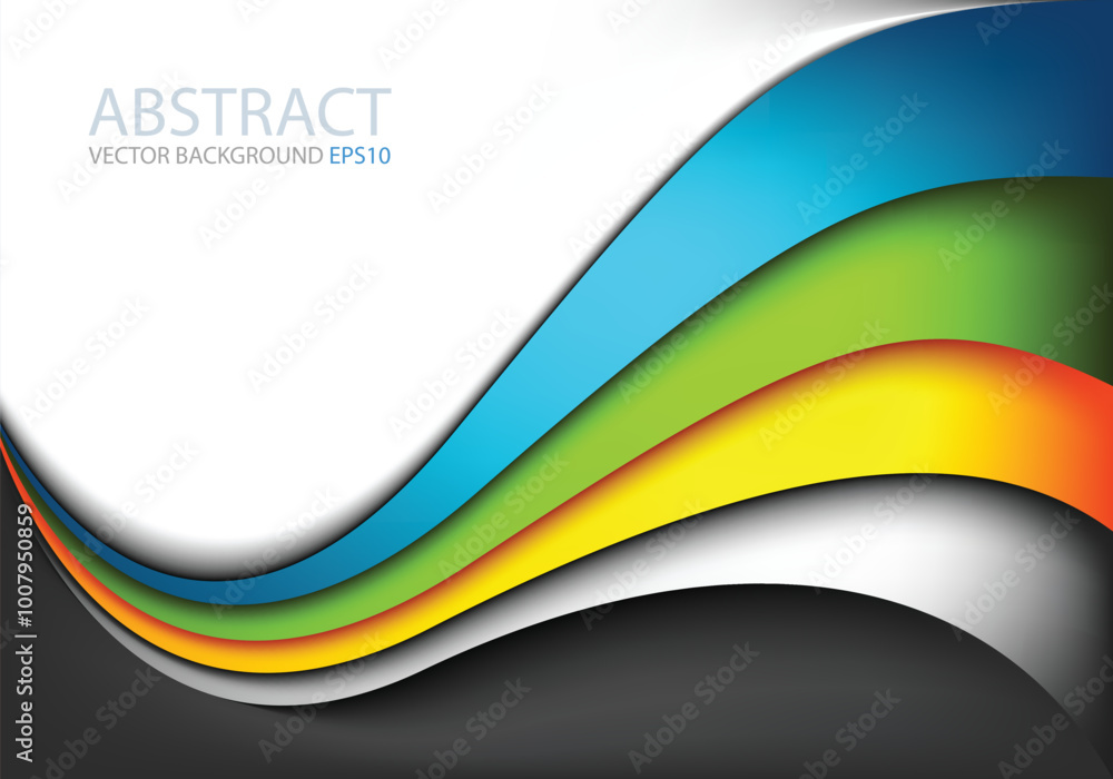 Poster graphic vector curve line overlap background for text and message design