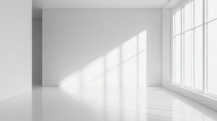 Bright Minimalist Room with Natural Light