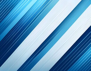 Fototapeta premium A flat design background with diagonal lines in shades of blue and white, creating a clean, professional look, perfect for technology or business themes.