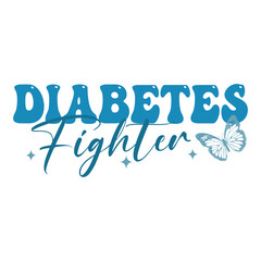 Diabetes Awareness In My Diabetes Fighter Era Blue Butterfly SVG