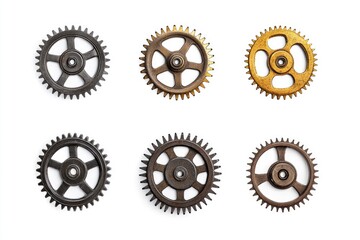 Gears on White Surface