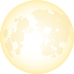 Vector illustration of glowing moon.