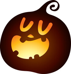 Jack O Lantern. Halloween pumpkin with funny face expression