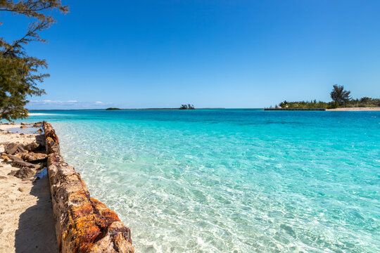 The channel separating North Bimini from South Bimini is a tropical paradise of turquoise blue water in the Atlantic Ocean