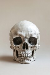 Obraz premium White skull on table