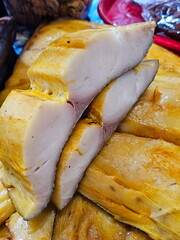 Butterfish on the counter. Street trade
