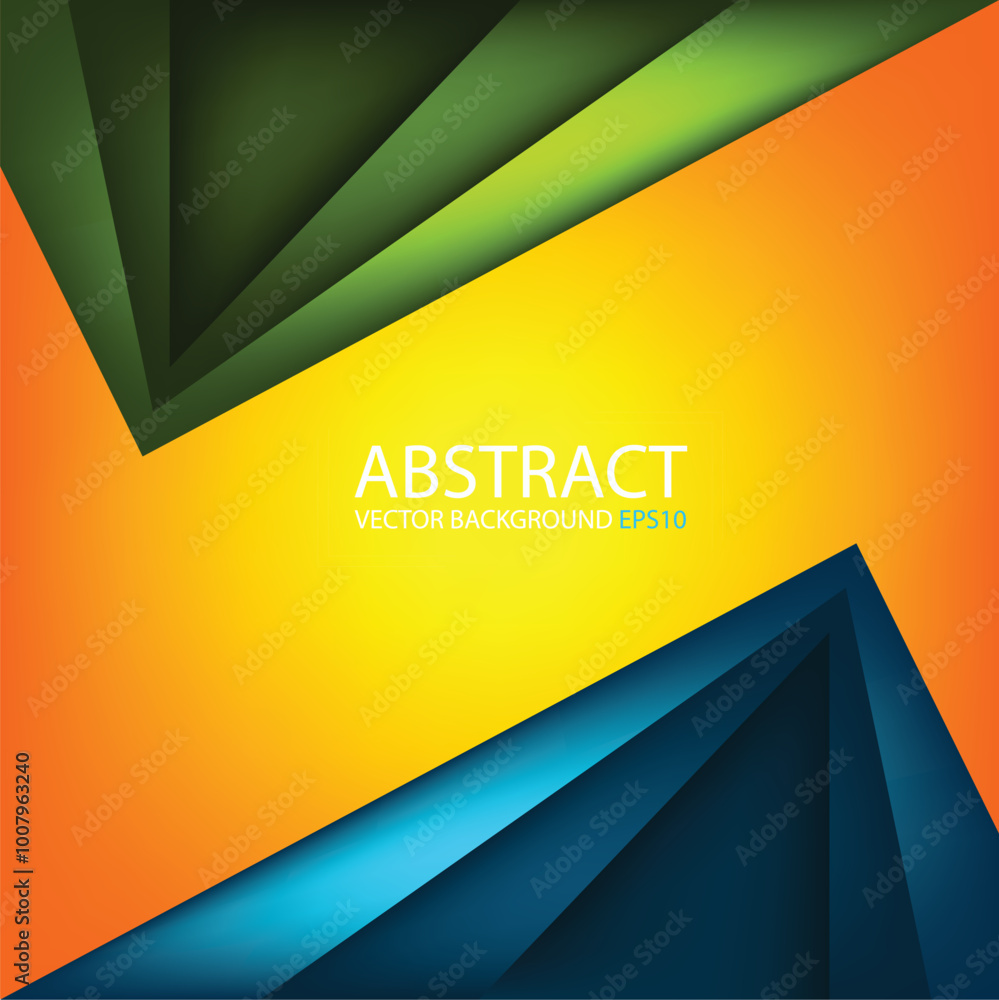 Poster graphic geometric triangle overlap vector layer background for text and message design