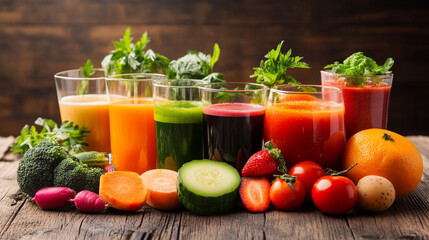 Vegetable juices and smoothie