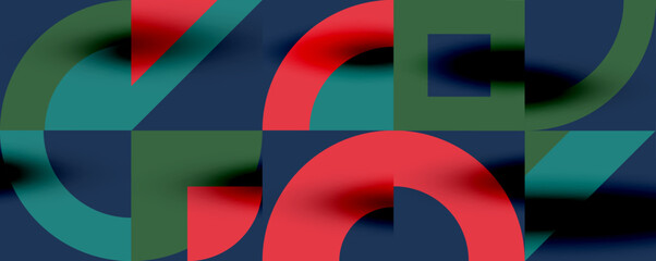 Neo memphis geometric pattern with circles, squares. Pop art abstract background for covers, banners, flyers and posters and other templates