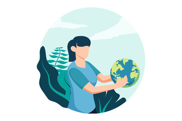Earth Day Flat Design Illustration
