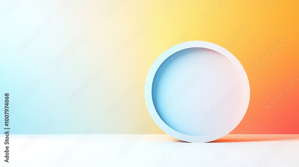 Poster single, large circle with a soft gradient fill