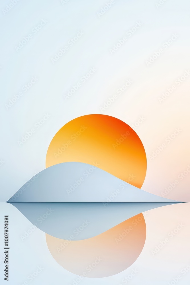 Poster single, large ellipse with a gradient fill on a blank canvas