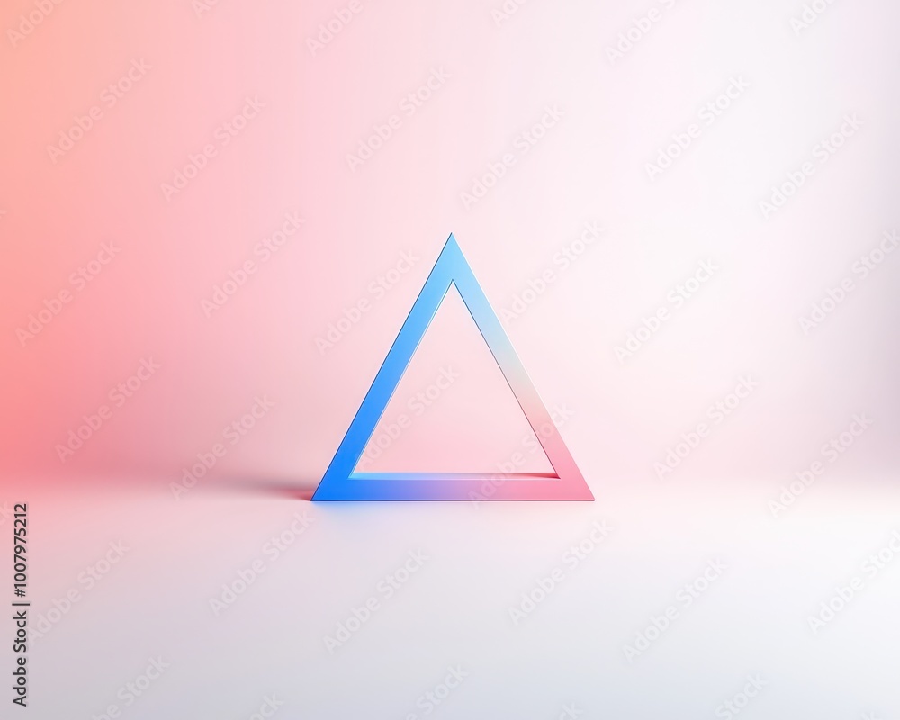 Poster single, large triangle with a gradient fill on a plain background