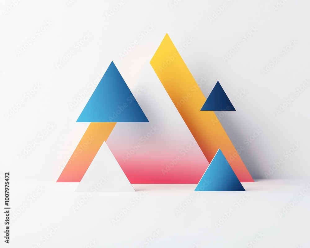 Poster single, large triangle with a gradient fill on a plain background