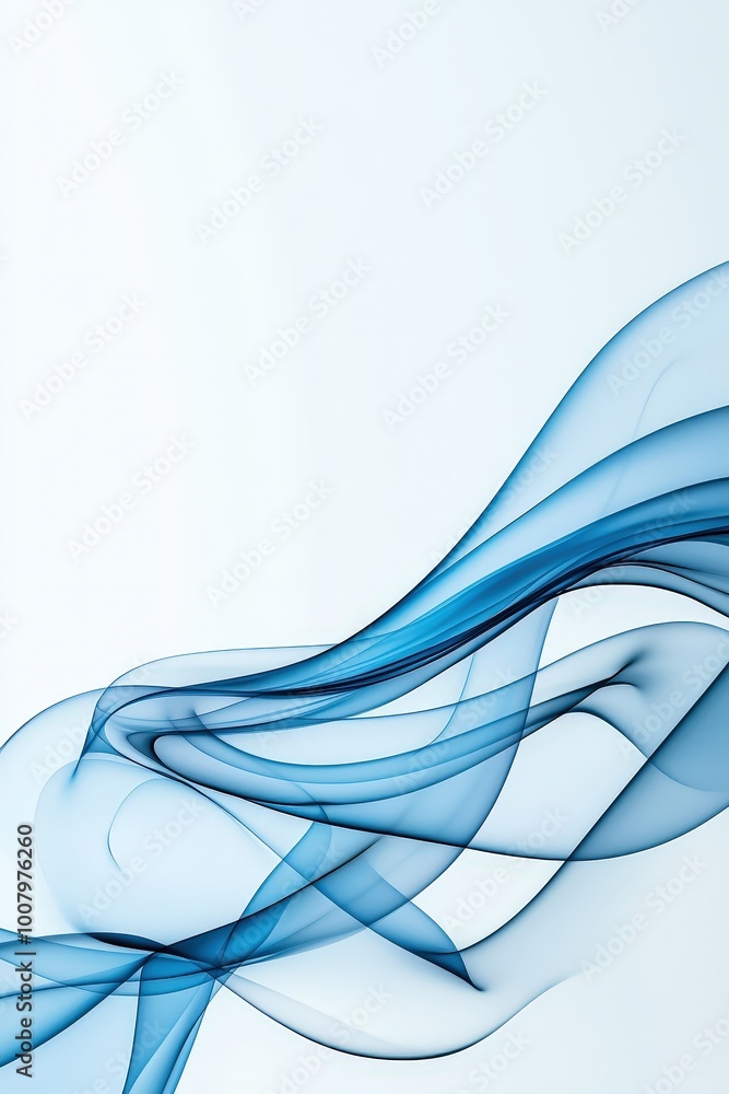Aufkleber single, smooth wave line creating a sense of flow on a plain background