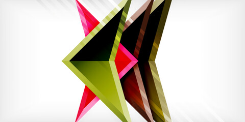 Abstract background color triangles and arrows composition. Vector Illustration For Wallpaper, Banner, Background, Card, Book Illustration, landing page