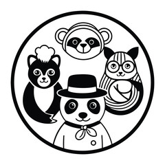 Animal Face Drawings Adorable and Expressive Cartoon Heads