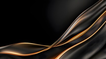 Fototapeta premium Luxury Black and Gold Background - Elegant High-End Marketing Visuals for Branding and Promotion with Glossy Detailing Perfect for Upscale Projects and Corporate Use