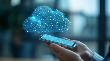 Futuristic business transformation concept, showcasing advanced technology integration and innovation. Visualizing a digital evolution through interconnected systems, symbols, and strategic growth