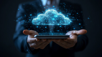 Futuristic business transformation concept, showcasing advanced technology integration and innovation. Visualizing a digital evolution through interconnected systems, symbols, and strategic growth