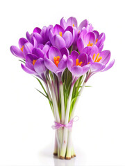 Fototapeta premium flowers in vase. flower, tulip, spring, bouquet, nature, pink, flowers, blossom, purple, bloom, plant, vase, isolated, beauty, floral, tulips, bunch, crocus, flora, petal, leaf, color, arrangement, gi