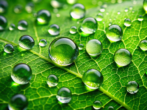 water drops on green leaf. water, green, drop, leaf, rain, abstract, nature, macro, dew, bubble, wet, drops, liquid, plant, texture, bubbles, pattern, fresh, closeup, clean, freshness, grass, natural,