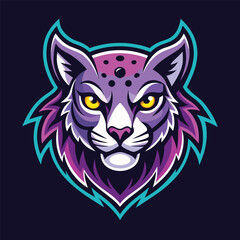 leopard esport mascot vector illustration
