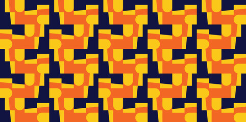 Seamless decorative geometric pattern combination of colorful shapes. Perfect for printing, design backgrounds, wallpaper and tiles, gift wrapping