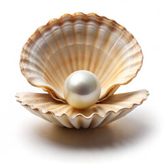 shell and pearl. shell, sea, seashell, beach, scallop, nature, ocean, marine, isolated, mollusk, animal, shellfish, object, tropical, pearl, summer, clam, decoration, shells, aquatic, vacation, seashe