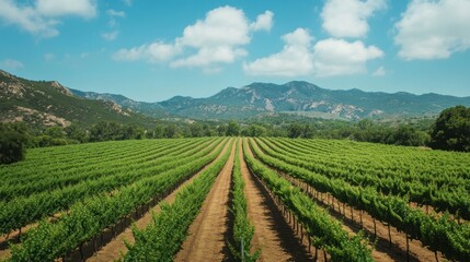 The lush vineyards at GranMonte Vineyard and Winery, with scenic views of the surrounding mountains.