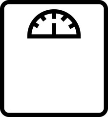 weight scale icon in flat style. Mass measurement vector template design pictogram, isolated on transparent background. Overweight sign business concept. Measuring, measure elements, for mobile app.