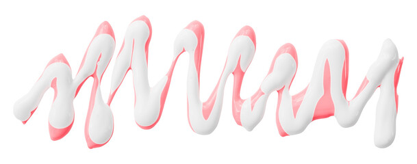 pink watercolor drop zigzag isolated on transparent background