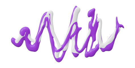 purple watercolor drop zigzag isolated on transparent background