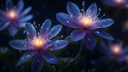 blue and yellow flower