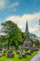 Tune Church in Sarpsborg. The church site dates back to the Middle Ages, while the new church was built in the first decade of the 20th century. Norway