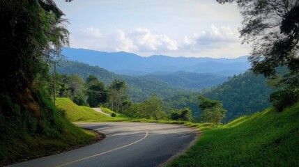 The winding roads and scenic hills at Wang Nam Khiao, a perfect escape from city life.