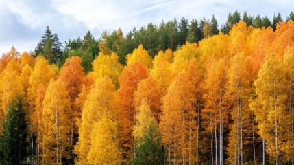 Vibrant Autumn Forest with Colorful Foliage