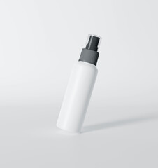3d render white spray bottle