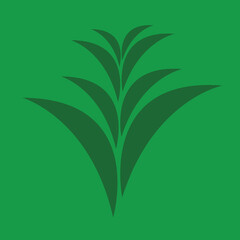 green Leaf Design on green background use for eco-friendly design pattern.