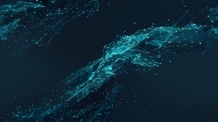 Abstract Digital Network on Dark Background 