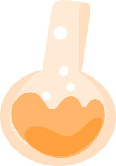 assets of glass bottles and flasks with colorful liquid elixir or potion