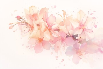 Fototapeta premium 水彩画の様な桜の絵