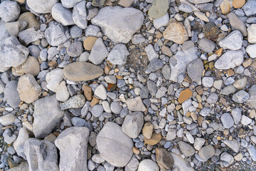 Collection of rocks stones and pebbles as a background