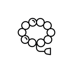 Buddhist mala beads icon. Simple Buddhist mala beads icon for social media, app, and web design. Vector illustration